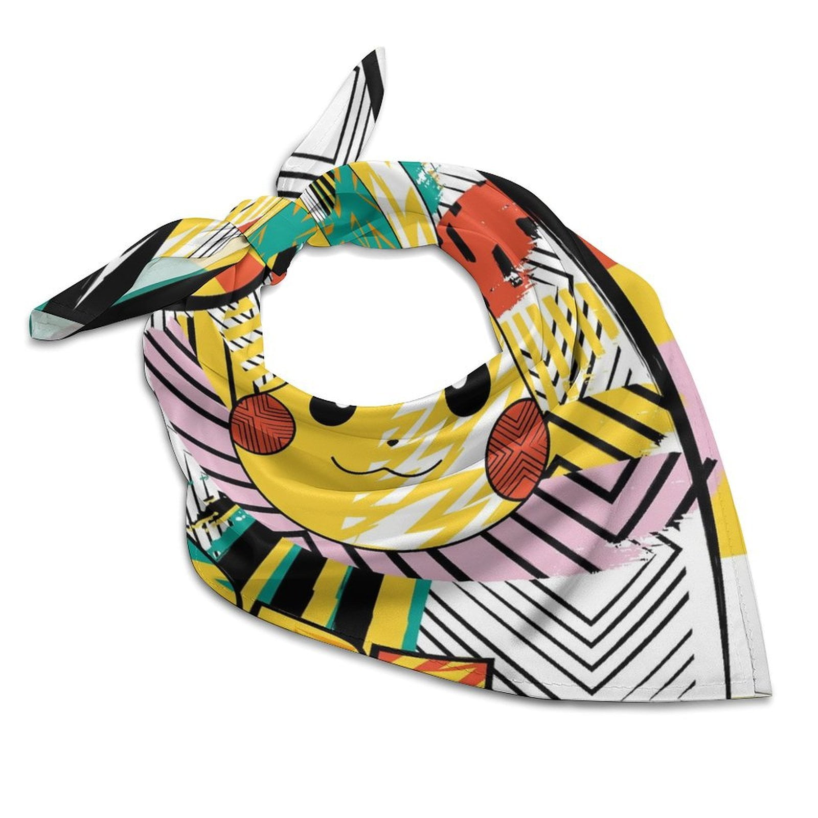 Pokémon 025 Summer Pattern Square Satin Head Scarf Hair Scarves Silk ...