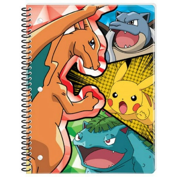 Pokémon 1-Subject Spiral Notebook, Wide Ruled, 80 Sheets, Multi-Color