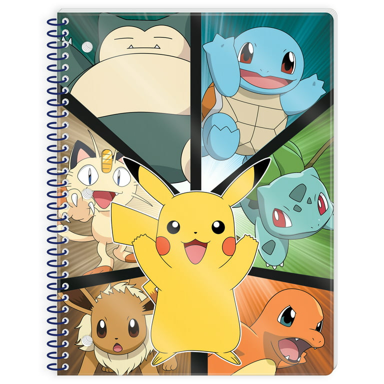 Pokémon 1-Subject Wide-Ruled Spiral Writing Notebook, 8 x 10.5