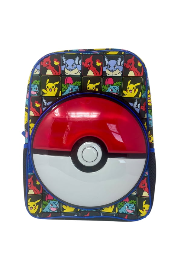 Pokmon 16" Backpack with Molded Front Panel  Pikachu Kids School Bag, Large Backpack with All-Over Print