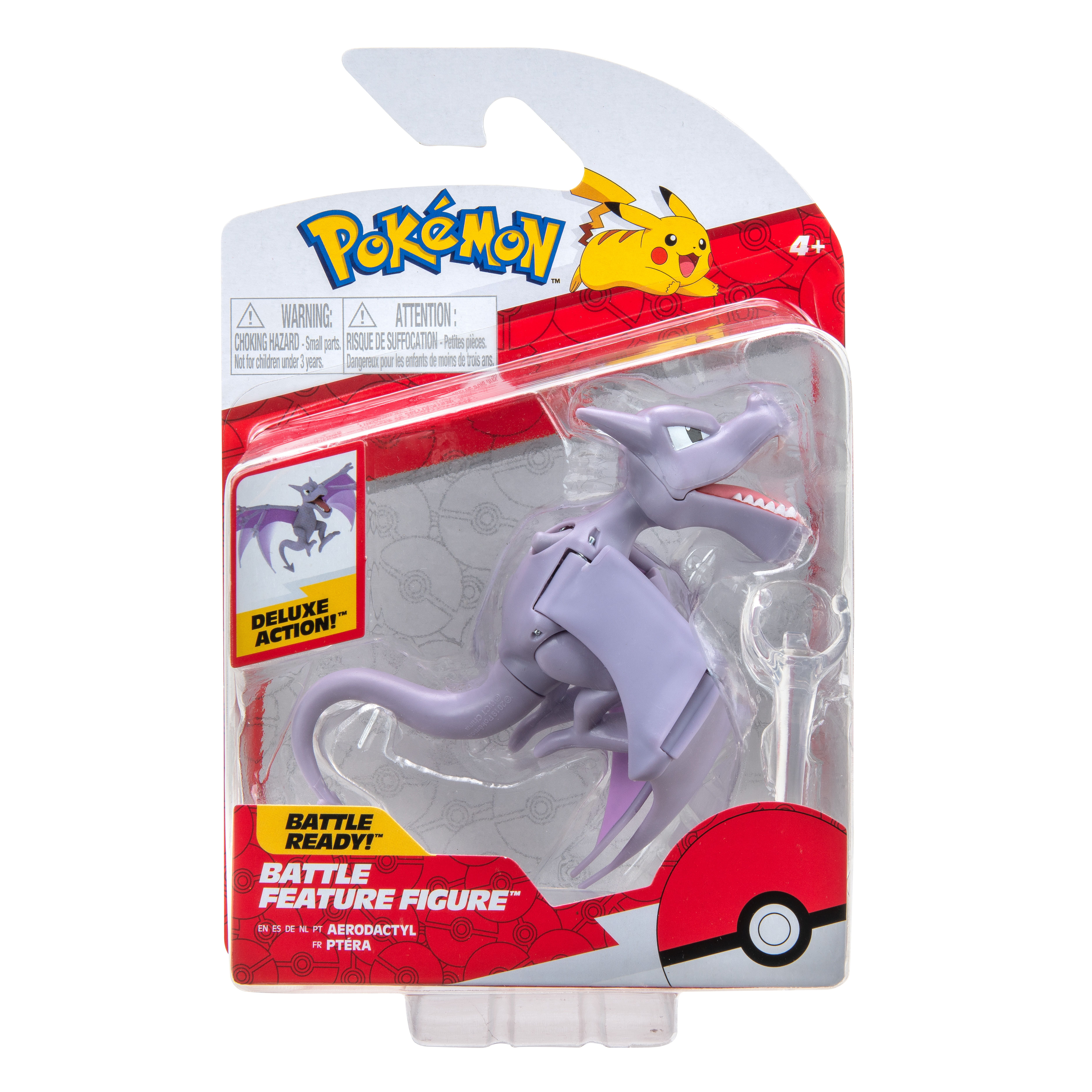 Pokémon Aerodactyl Battle Feature Figure - 4.5 inch Aerodactyl Battle Figure with Flapping Wings