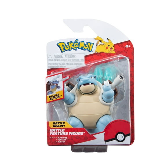 Pokemon 4.5 Inch Blastoise Battle Feature Figure - Trading Card Game Toy