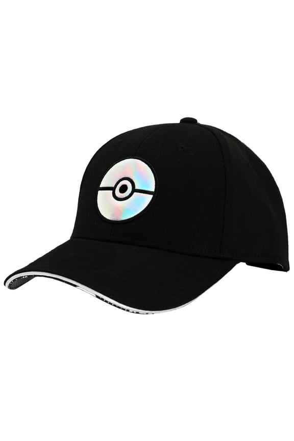 Pokemon Holographic Pokeball Men's Elie Flex Black Baseball Cap