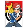 thumbnail image 1 of Pokémon - Ash And Pikachu Wall Poster, 14.725" x 22.375", Framed, 1 of 5