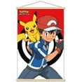 thumbnail image 1 of Pokémon - Ash And Pikachu Wall Poster with Wooden Magnetic Frame, 22.375" x 34", 1 of 3