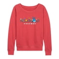 thumbnail image 1 of Pokémon - Azumarill Flowers Lightweight French Terry Wide Neck Long Sleeve Graphic Shirt, 1 of 3