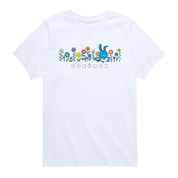 Pokémon - Azumarill Flowers - Youth Boys Short Sleeve Graphic T-Shirt