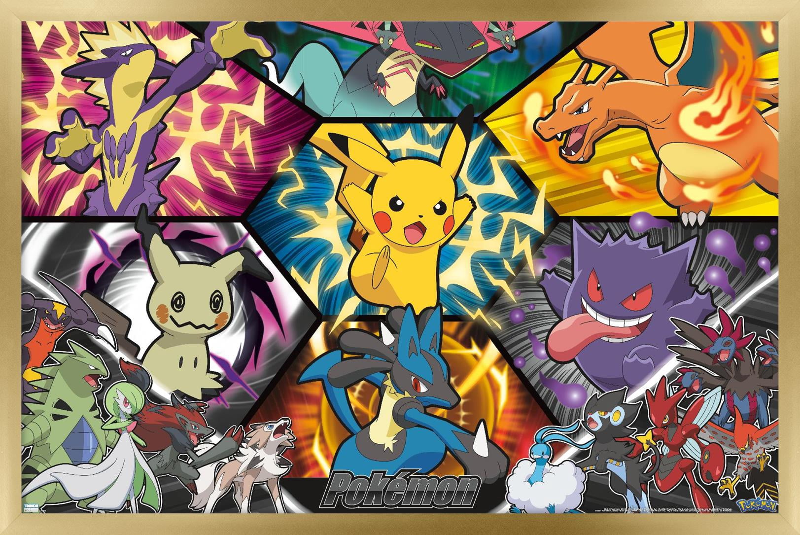 ポケモン　ポスター&その他　4枚セット Pok-mon-Battle-Art-Group-Wall-