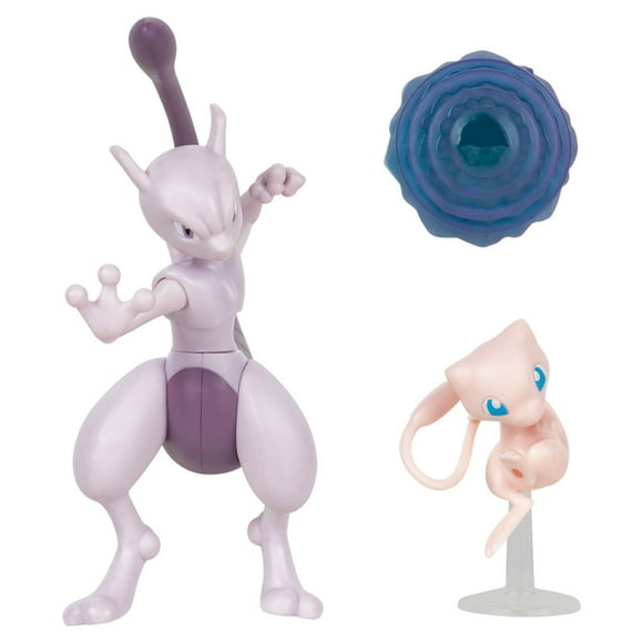 Pokmon Battle Figure 2 Pack - Features 2-inch Mew & 4.5-Inch Mewtwo Battle Figures