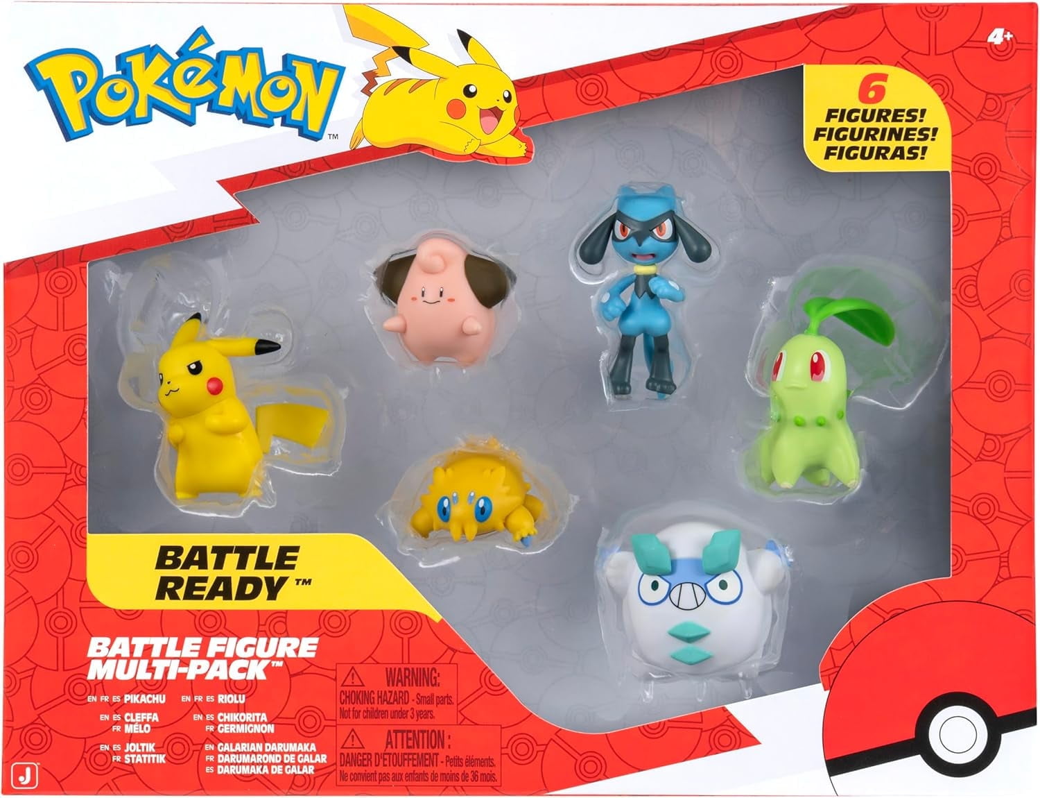 BL Pokémon　プレマセット Pokémon Battle Figure 6 Pack - Features 2-Inch Pikachu, Joltik