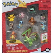 Pokemon Battle Figure Multi-Pack Deluxe Action Figure Set, 10-Pack with Pikachu, Charmander, Squirtle & Flygon