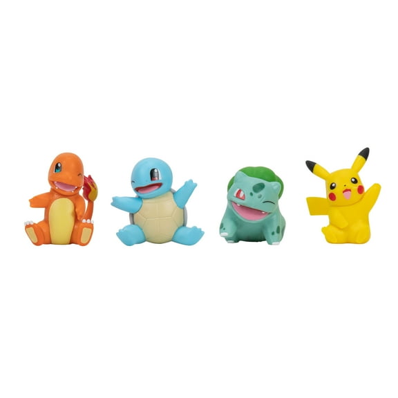 Pokmon Battle Figures Multi-Pack - 2 inch Pikachu Bulbasaur Charmander Squirtle 4 pack