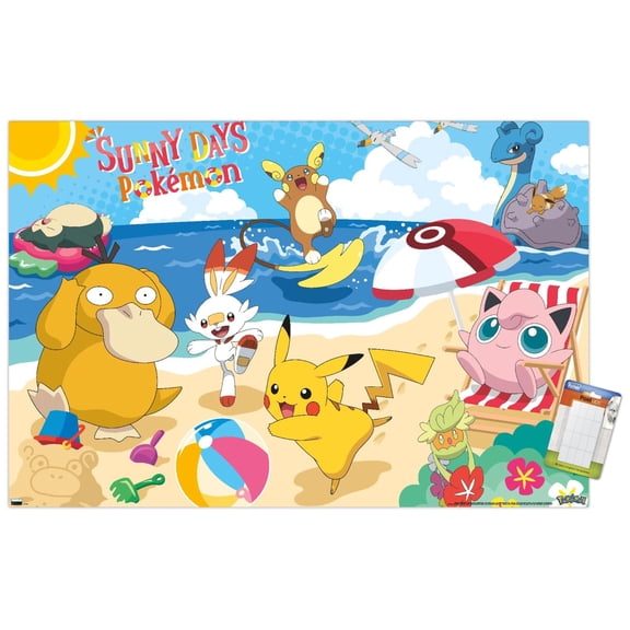 Pokemon - Beach Party Wall Poster, 22.375" x 34"