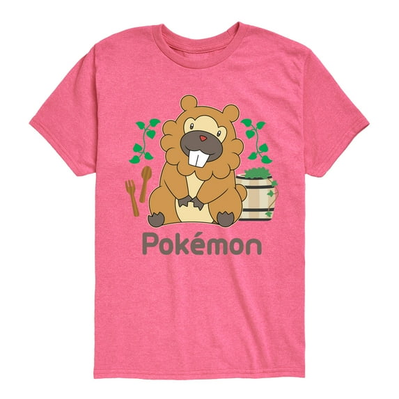 Pokémon - Bidoof Cafe - Boys Youth Short Sleeve T-Shirt