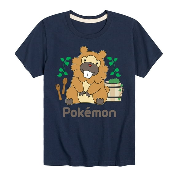 Pokémon - Bidoof Cafe - Boys Youth Short Sleeve T-Shirt