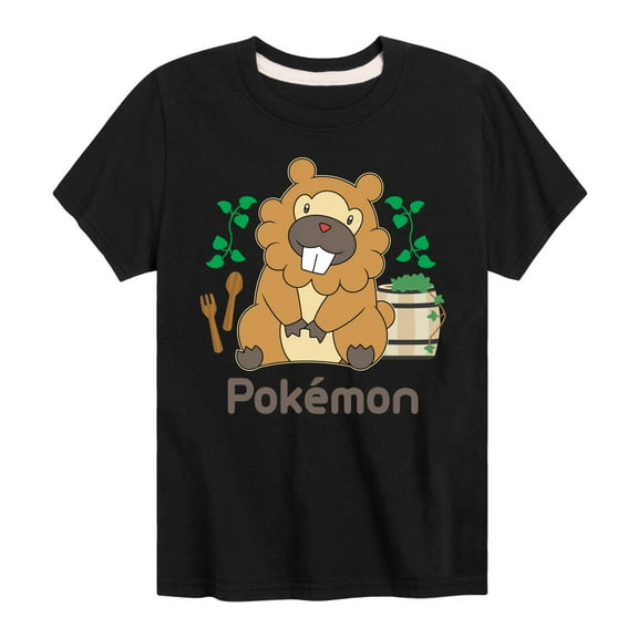 Pokémon - Bidoof Cafe - Boys Youth Short Sleeve T-Shirt