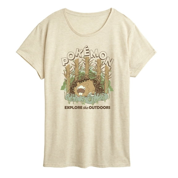 Pokémon - Bidoof Explore The Outdoors -  Women's Short Sleeve Graphic T-Shirt