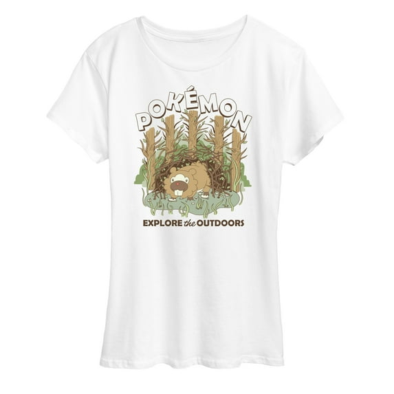 Pokémon - Bidoof Explore The Outdoors - Women's Short Sleeve Graphic T-Shirt
