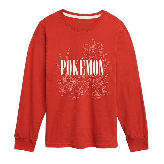 Pokémon - Botanical Oddish Pokemon - Toddler And Youth Long Sleeve Graphic T-Shirt