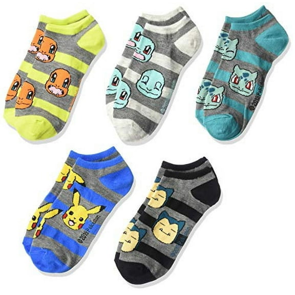Pokmon Boys 5-Pack No Show Socks