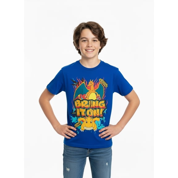 Pokémon, Boys' & Big Boys' Graphic T-Shirt, Bring it on, Sizes 4-20