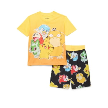 Pokémon Boys Graphic Print Tee and Shorts Sleep Set, 2-Piece, Sizes 4-12