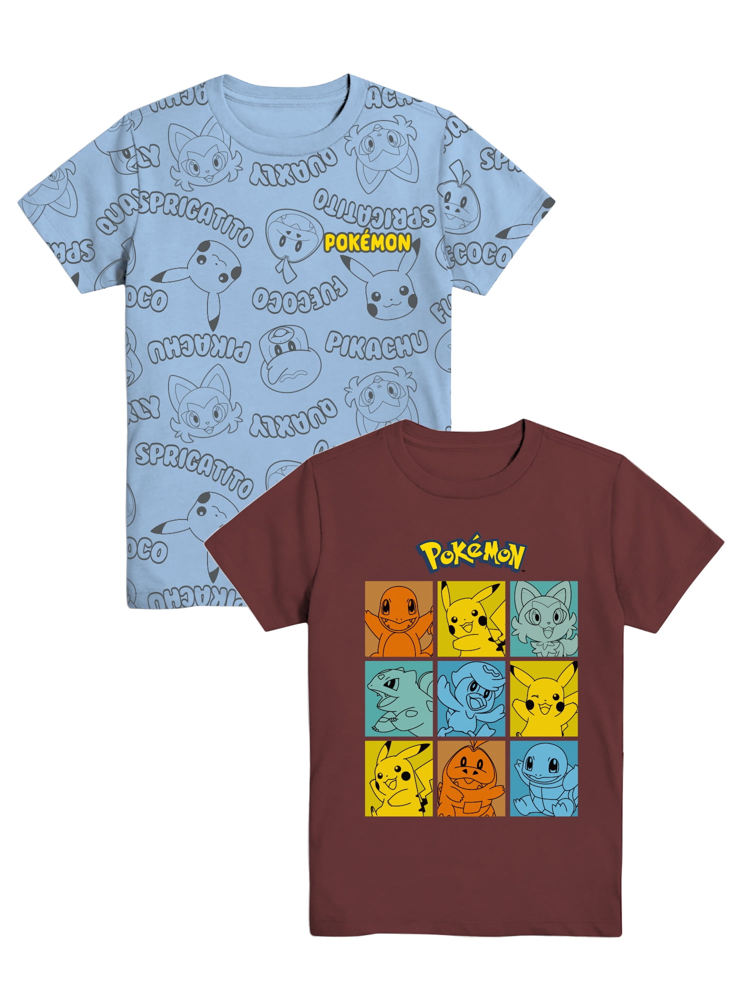 Pokémon, Boys Graphic Short Sleeve T-Shirt 2Pack, Sizes 4-18
