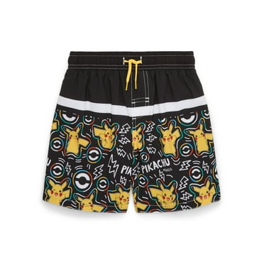 Pokémon Boys Pikachu Swim Trunks with UPF50+, Sizes 4-16