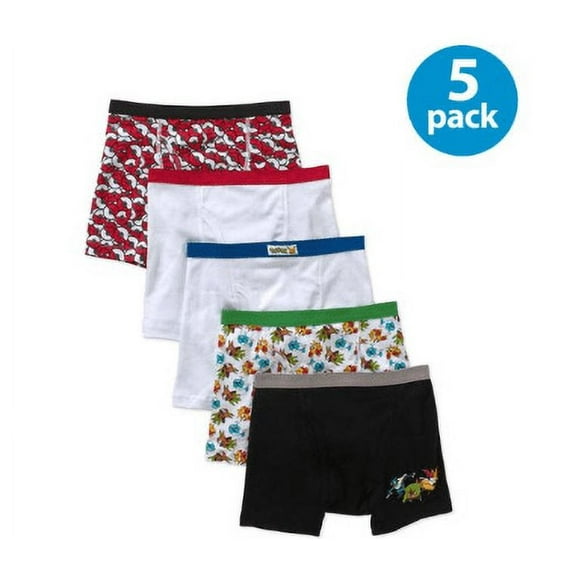Pokémon, Boys Underwear, 5 Pack Boxer Briefs (Little Boys & Big Boys)
