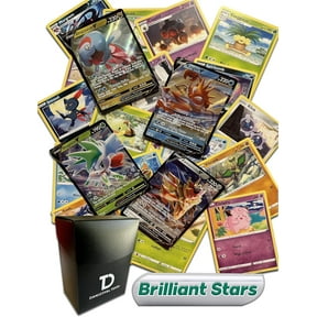 Pokémon Brilliant Stars TCG Random Assortment Bundle || Guaranteed Ultra Rare + 30 Random Cards + Dan123yal Deck Box