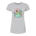 thumbnail image 1 of Pokémon - Bulba Flowers - Juniors Fitted Graphic T-Shirt, 1 of 5