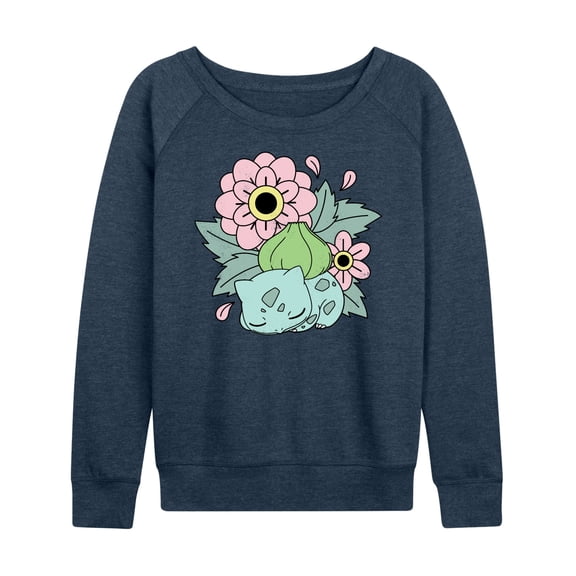 Pokémon - Bulba Flowers - Women's Lightweight French Terry Long Sleeve Shirt