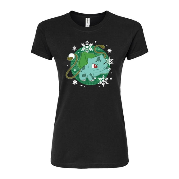 Pokémon - Bulba Pattern - Juniors Fitted Graphic T-Shirt