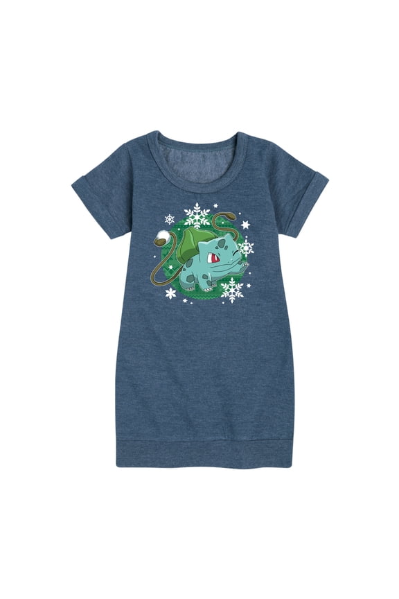 Pokémon - Bulba Pattern - Youth Girls Fleece Dress