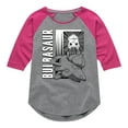 thumbnail image 1 of Pokémon - Bulbasaur Anime Battle- Girls Raglan Graphic T-Shirt, 1 of 5
