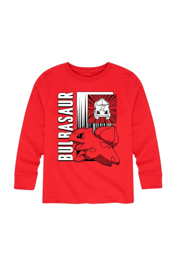Pokémon - Bulbasaur Anime Battle - Youth Long Sleeve Graphic T- Shirt