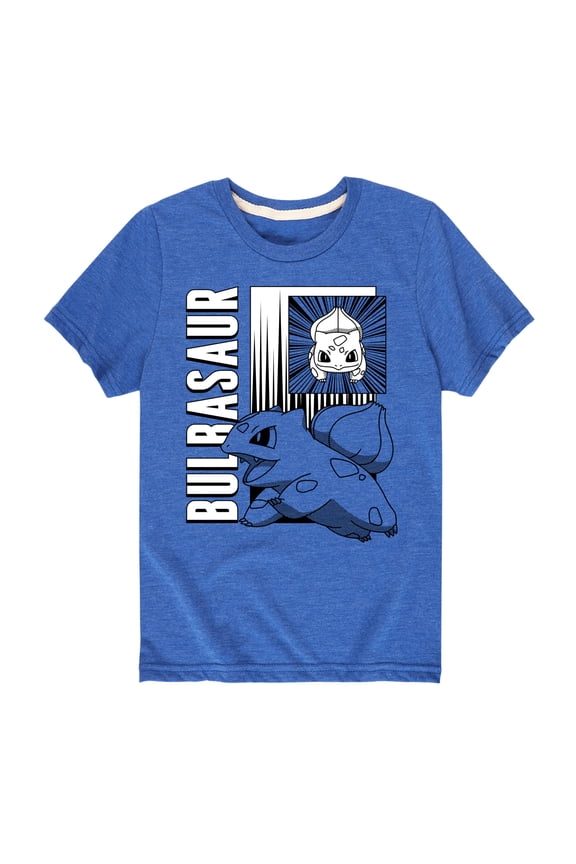 Pokémon - Bulbasaur Anime Battle - Youth Short Sleeve Graphic T- Shirt