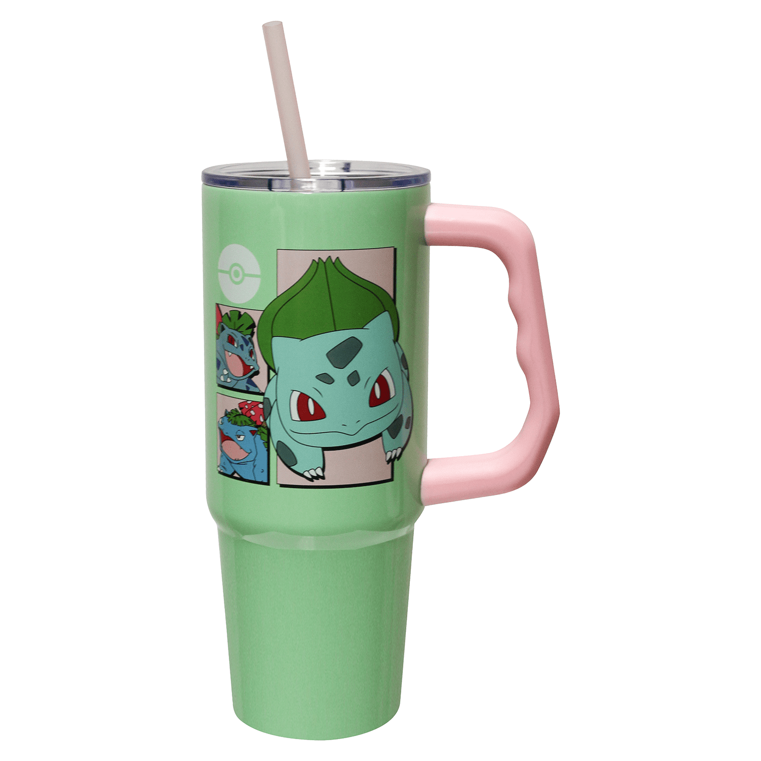Pokémon Bulbasaur Evolutions 30 fl oz Stainless Steel Tumbler with Handle and Straw