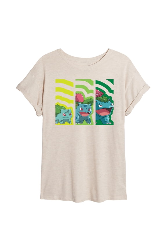 Pokémon - Bulbasaur Evolutions - Women's Oversized T-Shirt