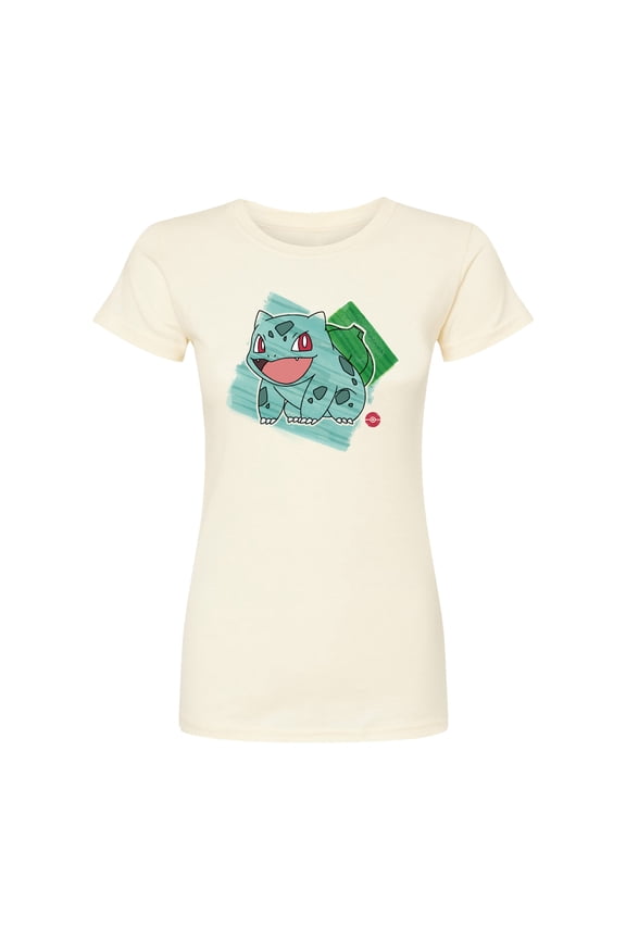 Pokémon - Bulbasaur Marker - Juniors Fitted Short Sleeve Graphic T-Shirt