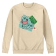 thumbnail image 1 of Pokémon - Bulbasaur Marker - Men's Long Sleeve Crew Fleece Sweatshirt, 1 of 3