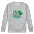 thumbnail image 1 of Pokémon - Bulbasaur Marker - Men's Long Sleeve Crew Fleece Sweatshirt, 1 of 4