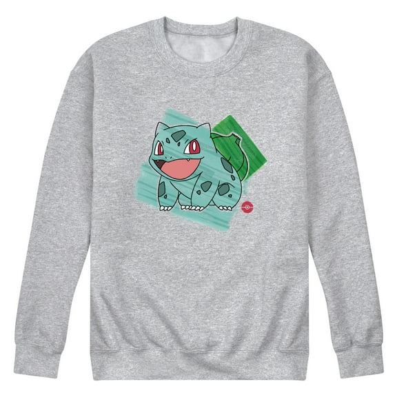Pokémon - Bulbasaur Marker - Men's Long Sleeve Crew Fleece Sweatshirt