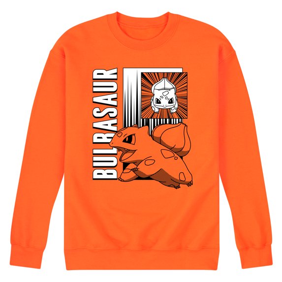Pokémon - Bulbasaur Panels - Men's Crew Neck Fleece Pullover