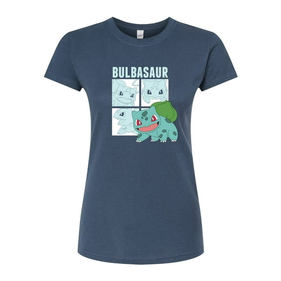 Pokémon - Bulbasaur Squares - Juniors Fitted Graphic T-Shirt