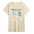 thumbnail image 1 of Pokémon - Café Eevee Pikachu Yamper Snorlax Grid - Women's Short Sleeve Graphic T-Shirt, 1 of 5