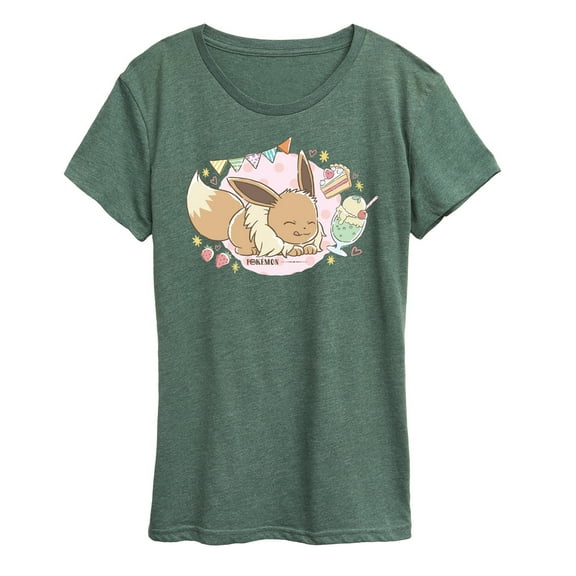Pokémon - Cafe Eevee - Women's Short Sleeve Graphic T-Shirt