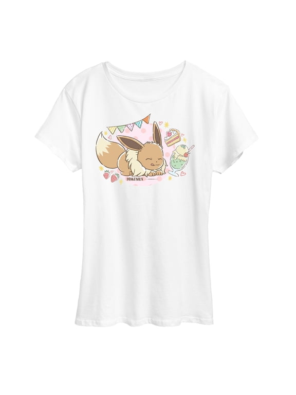 Pokémon - Cafe Eevee - Women's Short Sleeve Graphic T-Shirt
