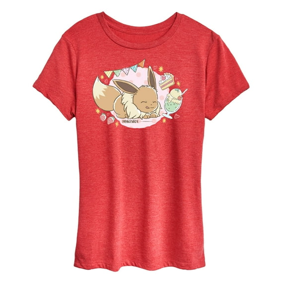 Pokémon - Cafe Eevee  - Women's Short Sleeve Graphic T-Shirt