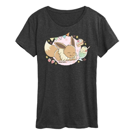 Pokémon - Cafe Eevee - Women's Short Sleeve Graphic T-Shirt